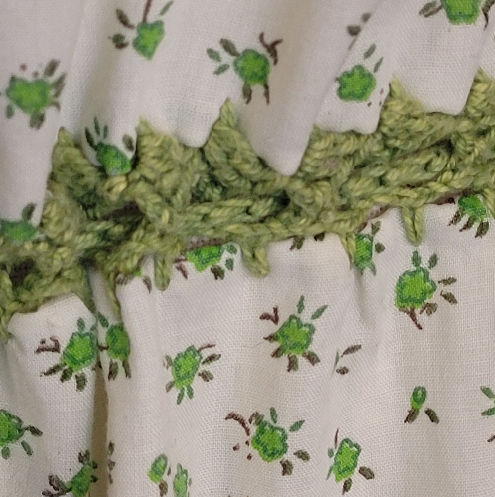 Vintage 70s Handmade Green Summer Dress - Picture 4 of 4